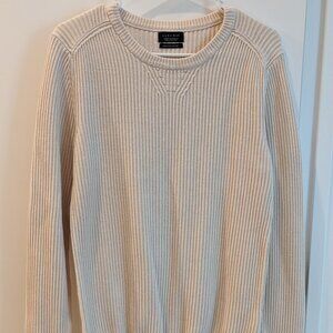 Zara Man Thick Cream Ribbed Sweater